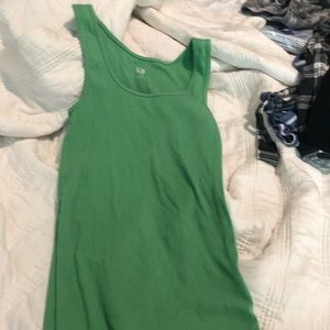 Not a bright but not dull green size small tank top